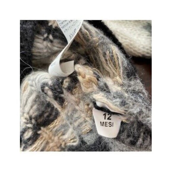 BABE & TESS Soft! Italian Alpaca Pullover Nordic Sweater Sz 12 M Ivory Blue - Picture 6 of 6